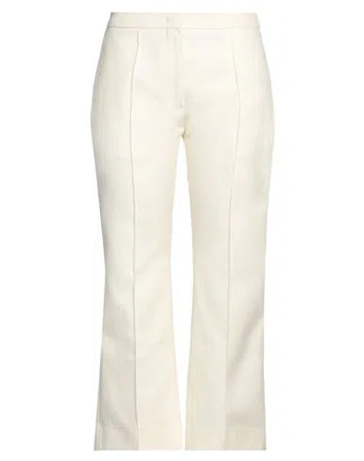 Jil Sander Woman Pants Ivory Size 8 Cotton In White