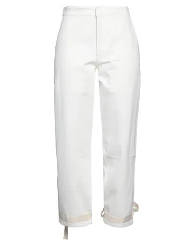 Jil Sander Woman Pants Ivory Size 29 Cotton In White
