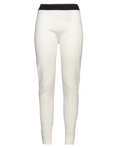 Jil Sander Woman Pants Ivory Size 8 Virgin Wool, Viscose, Polyester, Silk In White