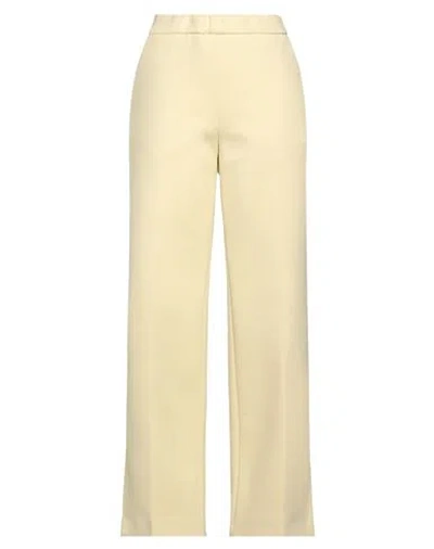 Jil Sander Woman Pants Light Yellow Size 4 Viscose, Polyamide, Elastane