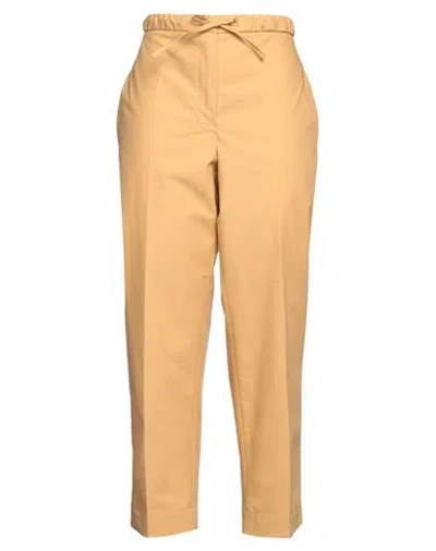 Jil Sander Woman Pants Ocher Size 8 Cotton In Yellow