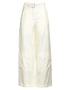 Jil Sander Woman Pants Pastel Yellow Size 2 Polyamide, Silk