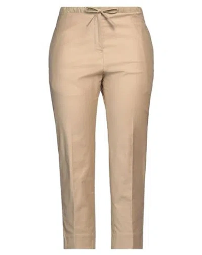 Jil Sander Woman Pants Sand Size 10 Cotton, Polyurethane In Beige