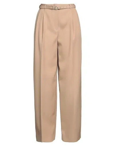 JIL SANDER JIL SANDER WOMAN PANTS SAND SIZE 6 WOOL