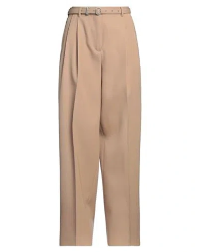 Jil Sander Woman Pants Sand Size 6 Wool In Brown