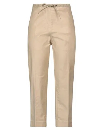 Jil Sander+ Woman Pants Sand Size 8 Cotton, Polyurethane In Beige