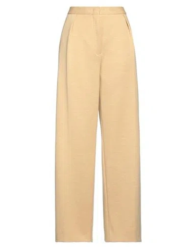 Jil Sander Woman Pants Sand Size 8 Virgin Wool In Beige