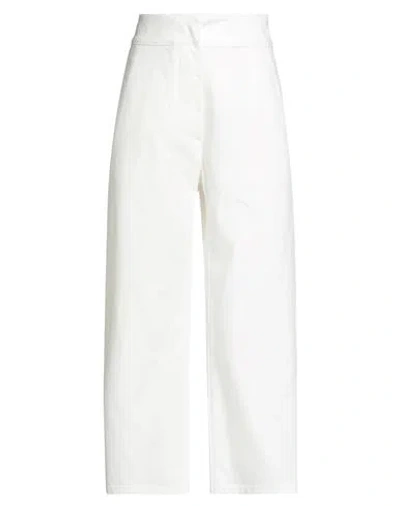 Jil Sander+ Woman Pants White Size 2 Cotton