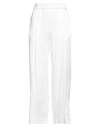 Jil Sander Woman Pants White Size 4 Acetate, Viscose