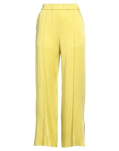 Jil Sander Woman Pants Yellow Size 4 Acetate, Viscose