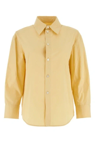 Jil Sander Woman Shirt Light Yellow Size 4 Cotton
