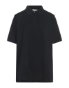 Jil Sander Zip-front Polo Top In Black