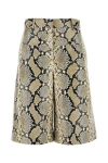 Jil Sander Python-effect Leather Bermuda Shorts In Multicolor