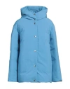Jil Sander Woman Puffer Azure Size M Polyester In Blue