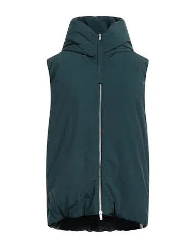 Jil Sander Woman Down Jacket Deep Jade Size 8 Polyester In Green