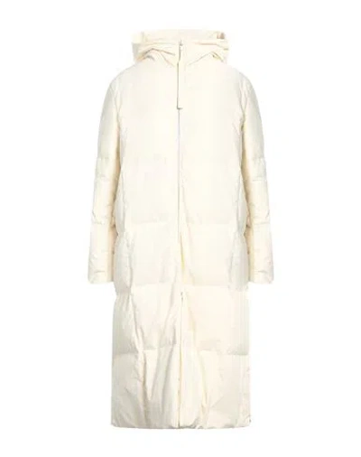 Jil Sander Woman Puffer Ivory Size 8 Polyester In White