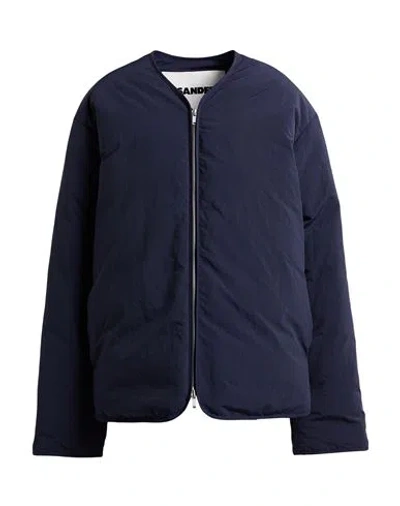 Jil Sander Woman Puffer Navy Size M Polyester In Blue