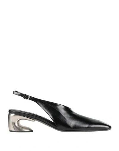 Jil Sander Woman Pumps Black Size 8 Calfskin