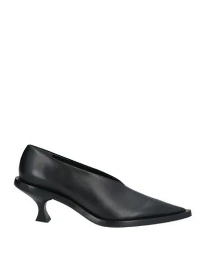 Jil Sander Woman Pumps Black Size 8 Leather