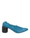 Jil Sander Woman Pumps Blue Size 10 Soft Leather