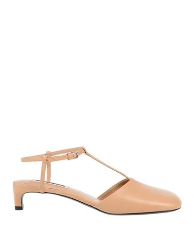 Jil Sander Woman Pumps Blush Size 7.5 Lambskin In Pink