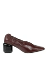 Jil Sander Woman Pumps Dark Brown Size 6.5 Soft Leather