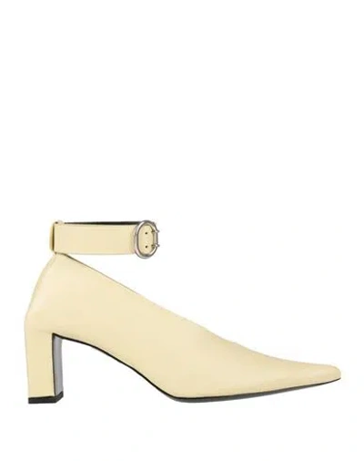 Jil Sander Woman Pumps Pastel Yellow Size 7 Leather In Multi