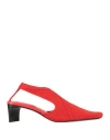 Jil Sander Woman Pumps Red Size 8 Textile Fibers