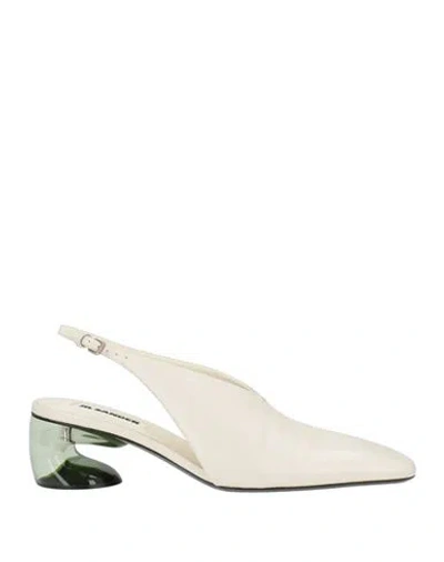 Jil Sander Woman Pumps White Size 6 Leather