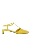 Jil Sander Woman Pumps Yellow Size 8 Lambskin