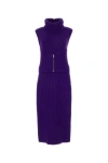 Jil Sander Chic Wool Blend Sweater Dress In Purple