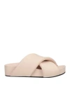 Jil Sander Woman Sandals Beige Size 6 Soft Leather