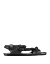 Jil Sander Woman Sandals Black Size 6 Cowhide