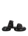 Jil Sander Woman Sandals Black Size 8 Calfskin In Black