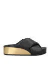 Jil Sander Sandals In Black