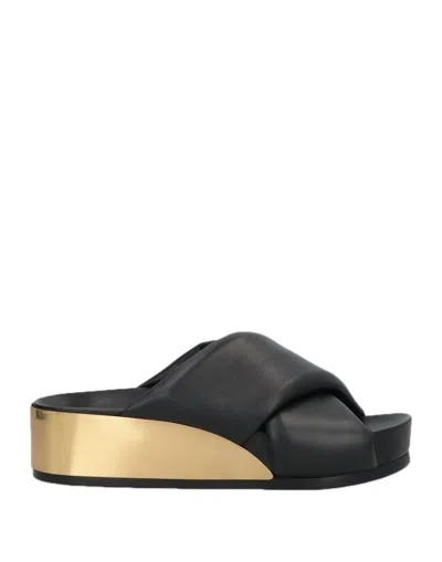 Jil Sander Sandals In Black