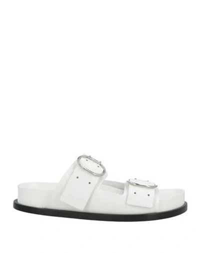 Jil Sander Woman Sandals Black Size 9 Calfskin