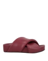 Jil Sander Woman Sandals Garnet Size 5 Leather