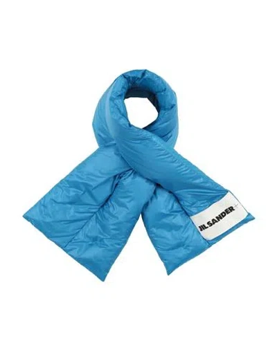 Jil Sander Woman Scarf Azure Size - Polyamide In Blue