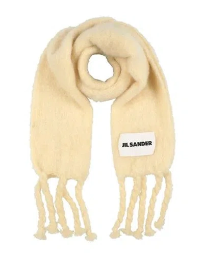 Jil Sander Woman Scarf Beige Size - Mohair Wool, Wool, Polyamide