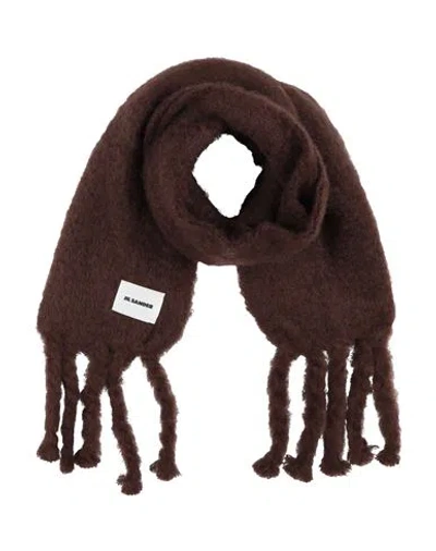 Jil Sander Woman Scarf Brown Size - Mohair Wool, Wool, Polyamide