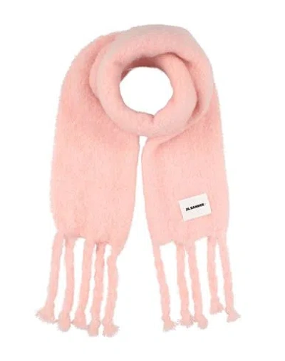 Jil Sander Woman Scarf Light Pink Size - Mohair Wool, Wool, Polyamide