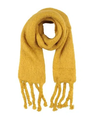 Jil Sander Woman Scarf Mustard Size - Mohair Wool, Wool, Polyamide