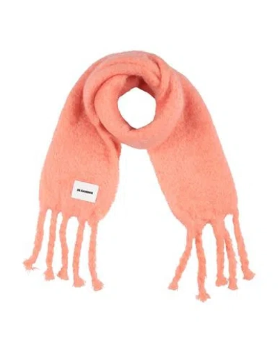 Jil Sander Woman Scarf Salmon Pink Size - Mohair Wool, Wool, Polyamide