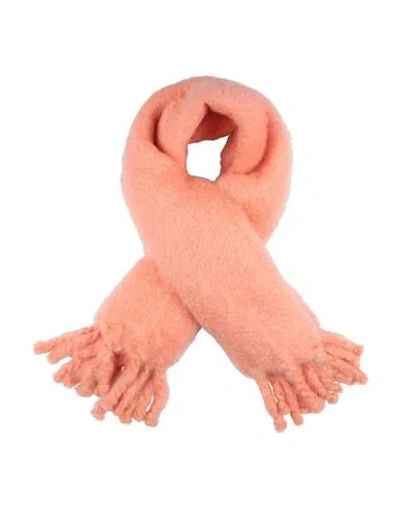 Jil Sander Woman Scarf Salmon Pink Size - Mohair Wool, Wool, Polyamide