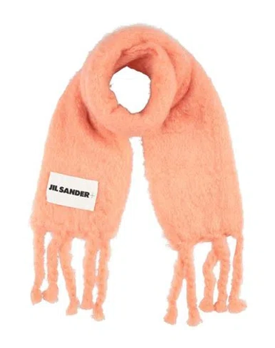 Jil Sander Woman Scarf Salmon Pink Size - Mohair Wool, Wool, Polyamide