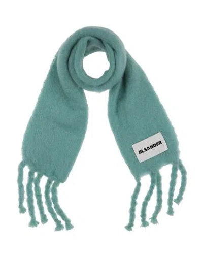 Jil Sander Woman Scarf Turquoise Size - Mohair Wool, Wool, Polyamide In Green