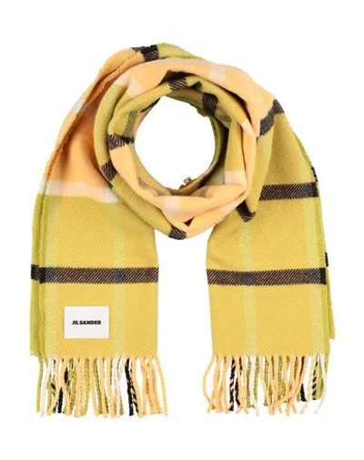 Jil Sander Woman Scarf Yellow Size - Virgin Wool, Polyamide