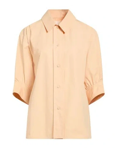 Jil Sander Woman Shirt Apricot Size 6 Cotton In Neutral