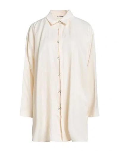 Jil Sander Woman Shirt Beige Size 10 Viscose